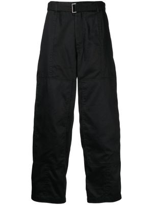 SONGZIO belted-waist straight-leg trousers - Black