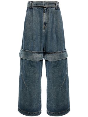 SONGZIO belted wide-leg denim jeans - Blue