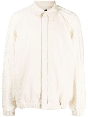 SONGZIO cable-knit long-sleeve shirt - White