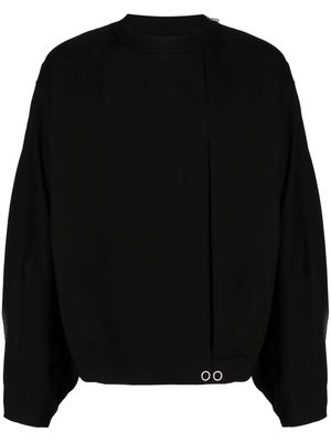 SONGZIO Cocoon pleat-detail sweatshirt - Black