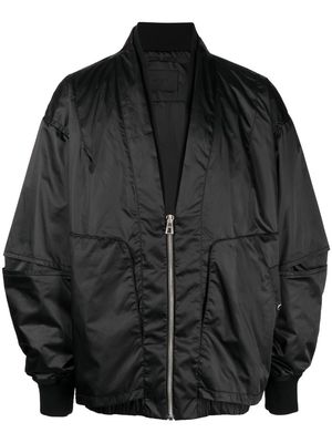 SONGZIO collarless double-neck bomber jacket - Black