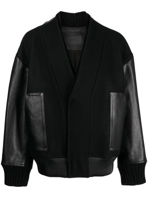 SONGZIO contrast-panel bomber jacket - Black