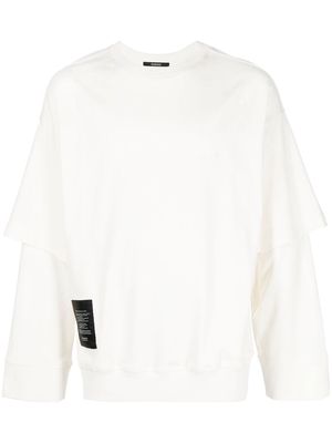 SONGZIO double-sleeve crew-neck sweatshirt - White