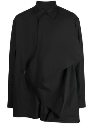 SONGZIO Drape cotton shirt - Black