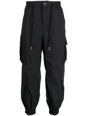 SONGZIO drawstring-waistband cargo trousers - Black