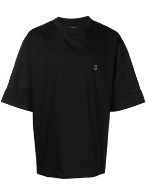 SONGZIO embroidered-logo T-shirt - Black