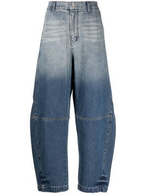 SONGZIO gradient-effect high-rise loose-fit jeans - Blue