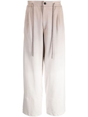 SONGZIO gradient-print cotton track pants - Neutrals