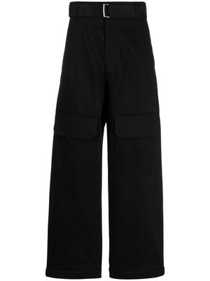 SONGZIO high-waist straight-leg cropped trousers - Black