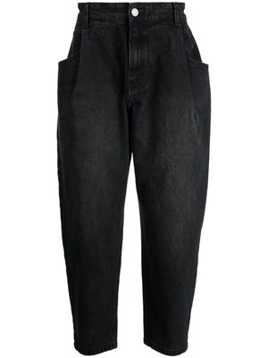 SONGZIO high-waisted tapered jeans - Black