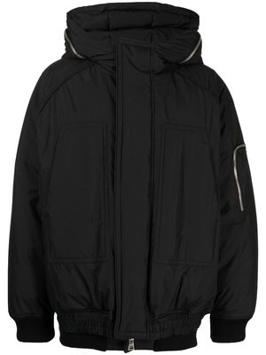 SONGZIO hooded zip-detail jacket - Black