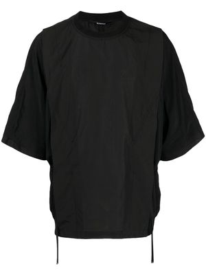 SONGZIO layered ruched cotton T-shirt - Black