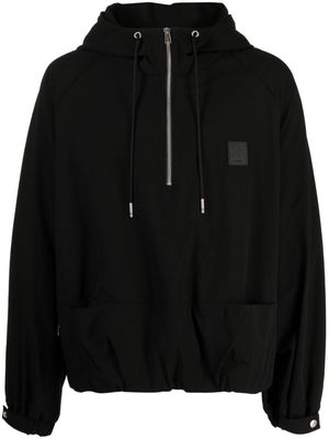 SONGZIO logo-patch half-zip hoodie - Black