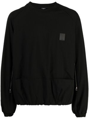 SONGZIO logo-patch zip-detail sweatshirt - Black