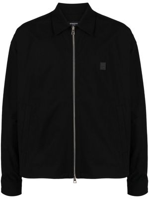 SONGZIO logo-patch zip-up shirt jacket - Black