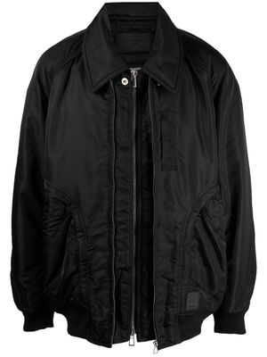 SONGZIO Meta MA-1 detachable-collar jacket - Black