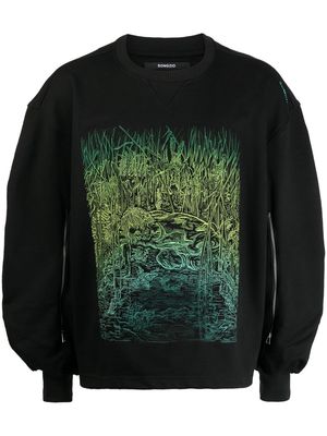 SONGZIO Narcisse ruched sweatshirt - Black