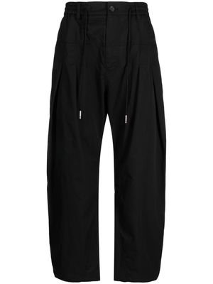 SONGZIO pleat-detailing drawstring trousers - Black