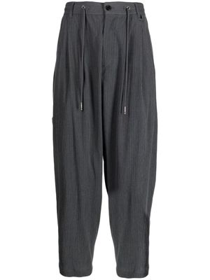 SONGZIO plissé tapered-leg trousers - Grey