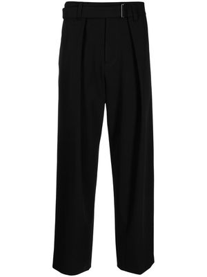 SONGZIO straight-leg belted trousers - Black