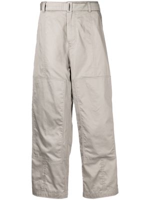 SONGZIO straight-leg belted-waist trousers - Grey