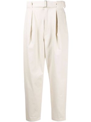 SONGZIO tapered cotton trousers - White