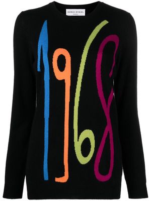 Sonia Rykiel 1968 intarsia jumper - Black