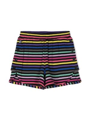 SONIA RYKIEL ENFANT Fancy horizontal striped shorts - Black