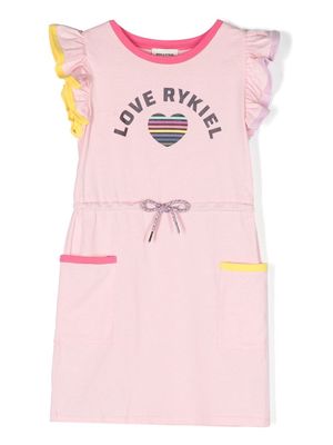 SONIA RYKIEL ENFANT Fancy ruffle-sleeve dress - Pink