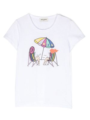 SONIA RYKIEL ENFANT graphic-print short-sleeve T-shirt - White