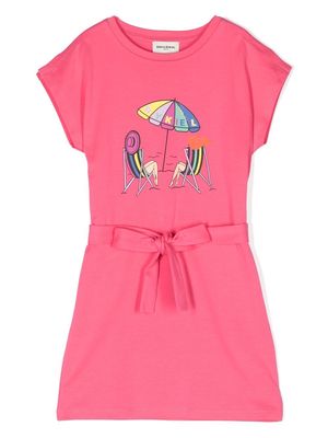 SONIA RYKIEL ENFANT graphic-print T-shirt dress - Pink