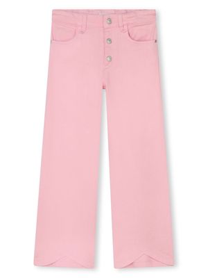 SONIA RYKIEL ENFANT logo-plaque flared trousers - Pink