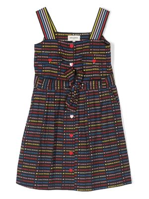 SONIA RYKIEL ENFANT logo-print belted dress - Black