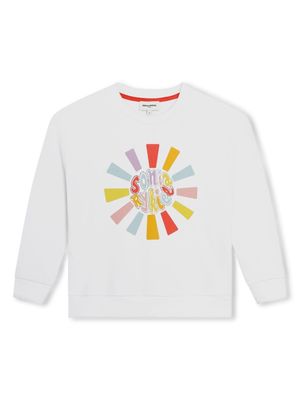 SONIA RYKIEL ENFANT logo-print cotton sweatshirt - White