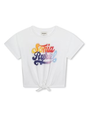 SONIA RYKIEL ENFANT logo-print cotton T-shirt - White