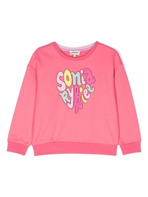 SONIA RYKIEL ENFANT logo-print embellished sweatshirt - Pink