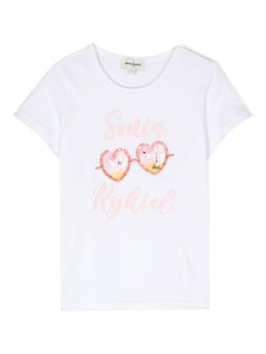 SONIA RYKIEL ENFANT logo-print short-sleeve T-shirt - White