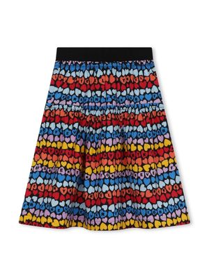 SONIA RYKIEL ENFANT logo-print tiered skirt