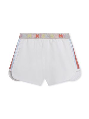 SONIA RYKIEL ENFANT logo-waistband cotton shorts - White