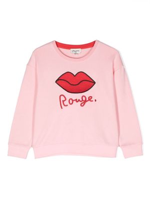 SONIA RYKIEL ENFANT motif-embroidered sweatshirt - Pink