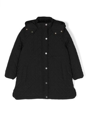 SONIA RYKIEL ENFANT quilted hooded coat - Black