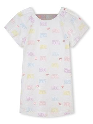 SONIA RYKIEL ENFANT rhinestone-embellished cotton dress - White