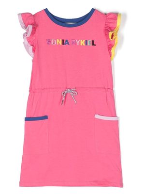SONIA RYKIEL ENFANT ruffle-sleeve dress - Pink