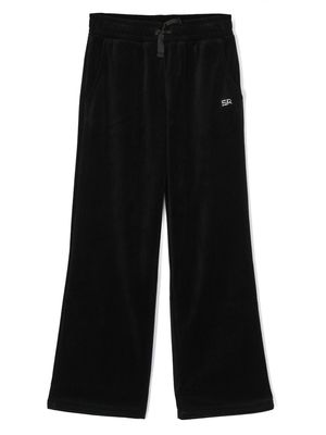 SONIA RYKIEL ENFANT side-stripe drawstring track pants - Black