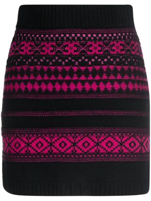 Sonia Rykiel fair-isle intarsia-knit skirt - Black