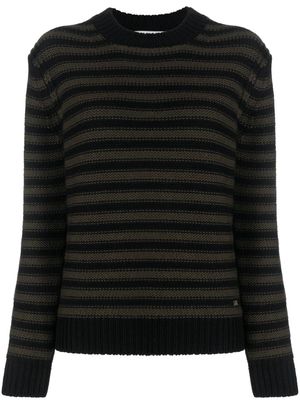 Sonia Rykiel horizontal-stripe wool jumper - Black
