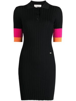 Sonia Rykiel knitted short-sleeve dress - Black