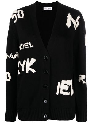Sonia Rykiel logo-lettering cardigan - Black