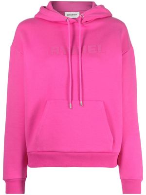 Sonia Rykiel logo-print drawstring hoodie - Pink