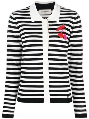 Sonia Rykiel striped knitted cardigan - White